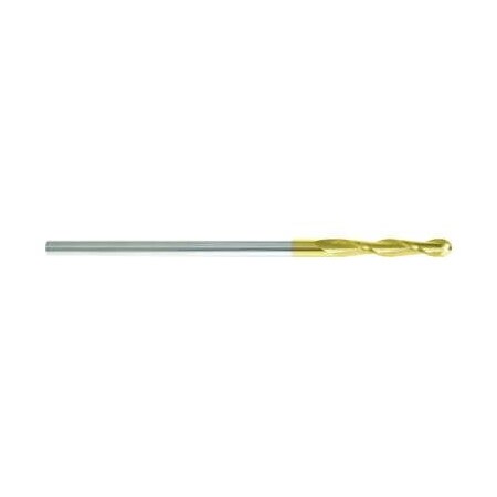 Morse Single End Mill, Ball Nose Center Cutting Extended Length, Series 5952G, 38 Cutter Dia, 6 Overal 92575